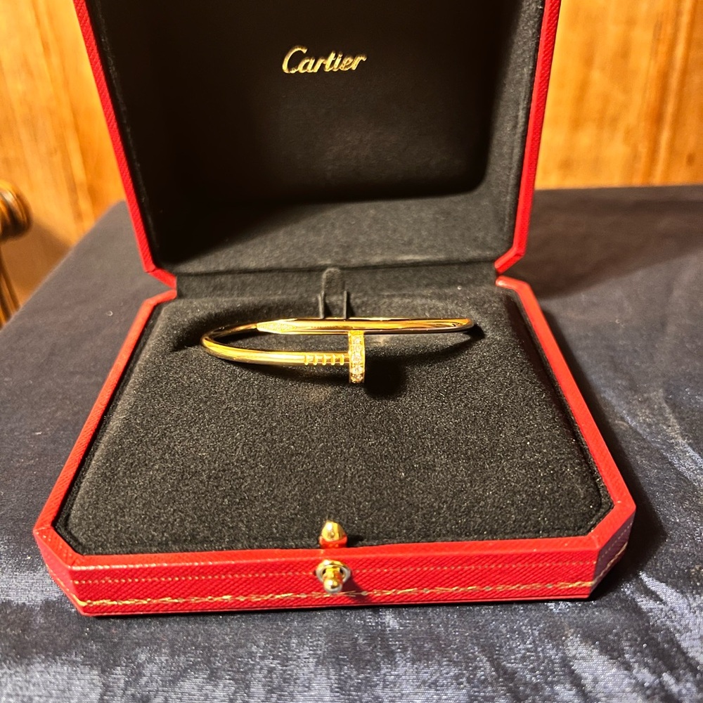Cartier Gold Nail authentic bracelet ,new with tag